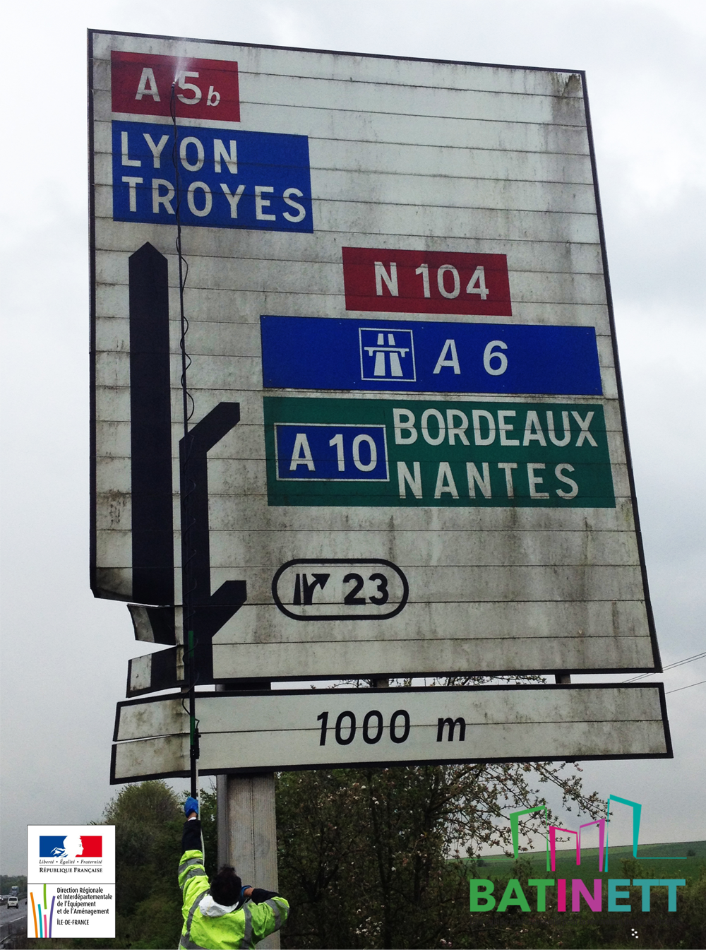 direction des routes Île de France A5 nettoyage et maintenance